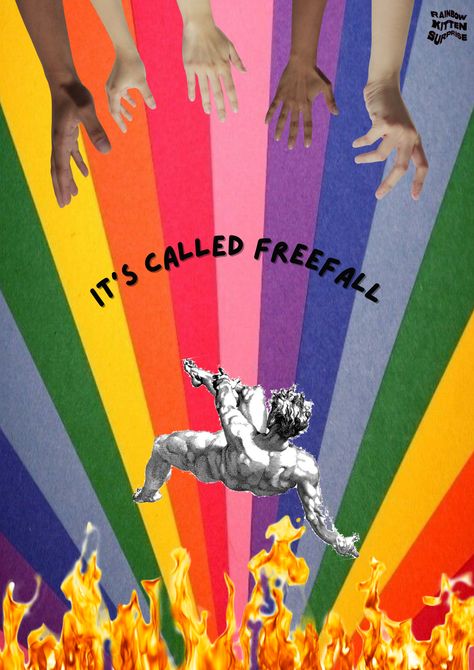 Rainbow Kitten Surprise Its Called Freefall, Rainbow Kitten Surprise Wallpaper, Rainbow Kitten Surprise Aesthetic, Rainbow Kitten Surprise Poster, Rainbow Kitten Surprise Tattoo, It's Called Freefall, Funky Music Poster, Rainbow Kitten Surprise, Kitten Surprise