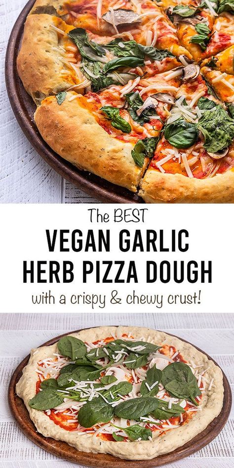 Flavorful Pizza Dough, Best Homemade Pizza Dough Recipe, Vegan Pizza Toppings, The Best Homemade Pizza Dough Recipe, The Best Homemade Pizza Dough, Herb Pizza, Best Homemade Pizza Dough, Healthier Dinners, Diy Dough