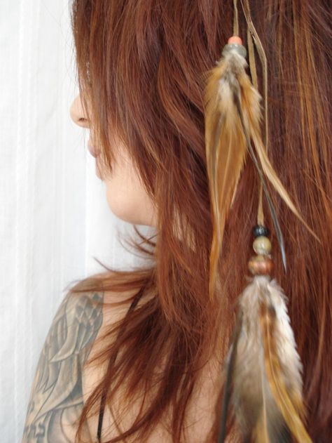 feather roach clip we wore in our hair Feather Extensions, Feather Hair Extensions, Hair Extension Clips, Feather Hair Clips, Feather Hair, Estilo Hippie, Hair Wraps, Feathered Hairstyles, Boho Hairstyles