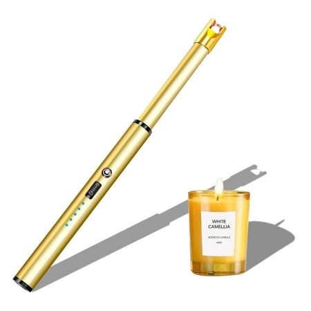 Candle Lighter Long Neck Gold Windproof Electric Arc Lighters for Gas Stove Fireplace BBQ Kitchen Grills Candle Stove, Gas Stove Fireplace, Candle Lighter, Rococo Furniture, Candle Lighters, Butane Lighter, Kitchen Grill, Double Lock, Electric Candles