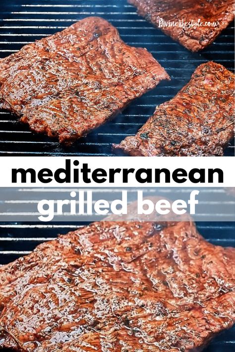 Mediterranean Red Meat Recipes, Mediterranean Beef Recipes, Mediterranean Dinner Party, Mediterranean Beef, Grilling The Perfect Steak, Ninja Grill, Mediterranean Dinner, Carnivore Diet Recipes, Greek Kitchen