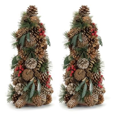 Add a touch of nature to your home this holiday season with a stunning set of Pinecone and Berry Trees from Michaels.com. Featuring two pieces measuring 19", the natural pinecone composition with rustic pine and berry accents are sure to fit in with any style of home décor. Pinecone Tree, Pinecone Decor, Pinecone Crafts Christmas, Small Pine Cones, Pinecone Crafts, Cone Flowers, Pine Cone Christmas Tree, Pine Cone Art, Christmas Dreaming