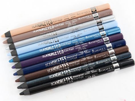 Rimmel ScandalEYES Waterproof Kohl Kajal Eyeliners ( I love these and they even stay on during a workout) Kohl Kajal, Drugstore Products, Face Routine, Eyeliner For Beginners, Kajal Eyeliner, Kohl Eyeliner, Perfect Eyeliner, Eyeliner Styles, How To Apply Eyeliner