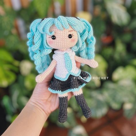 Anime Amigurumi Free Pattern, Demon Slayer Crochet, Crochet Pattern Instructions, Amigurumi Doll Pattern, Blue Crochet, Crochet Doll Pattern, Amigurumi Free, Amigurumi Free Pattern, Doll Pattern