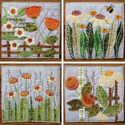 Scraps Of Fabric, Applique Art, Applique Stitches, Textile Art Embroidery, Fabric Postcards, Fabric Cards, Landscape Quilts, Free Motion Embroidery, Fabric Pictures