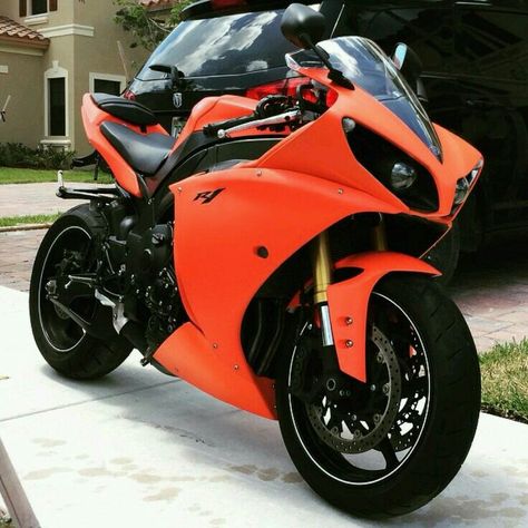 Yamaha r1 Orange Motorcycle, Jeremy Volkov, Moto Yamaha, Custom Sport Bikes, Fast Bikes, Ducati Motorcycles, Yamaha Motorcycles, Yamaha Yzf R6, Yamaha Motorcycle