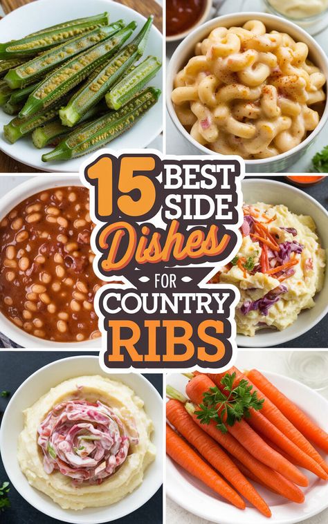 Take Your BBQ Game to the Next Level with These Mouthwatering Side Dishes for Country Ribs! 🍖🥕 #GrillGoals #FoodieHeaven Boneless Country Style Ribs, Costillas Bbq, Creamy Macaroni Salad, Buttery Corn, Country Ribs, Bbq Beans, Crispy Sweet Potato Fries, Beetroot Soup, Country Style Ribs