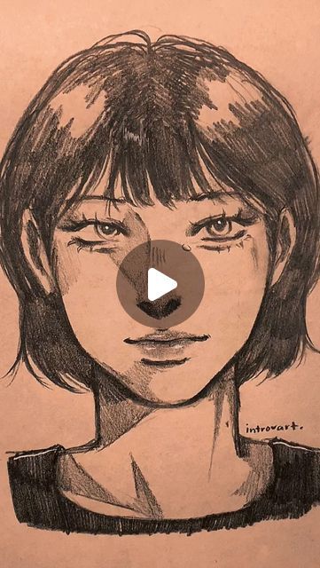 introvart on Instagram: "tutorial on how I draw faces💥 female ver." Short Hair Women Drawing, Face Tutorial Drawing, Faces Female, Face Tutorial, Female Face Drawing, Draw Faces, Tutorial Drawing, Drawing Tutorial Face, Instagram Tutorial