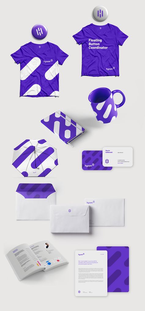 Hycom rebranding on Behance Onboarding Package, Merch Template, Branding Book, Corporate Identity Design, Corporate Outfits, Seni Cat Air, Company Branding, Brand Kit, Branding Mockups