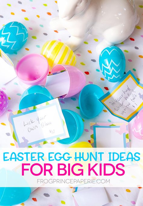 Older Kid Easter Egg Hunt Ideas at Home Easter Basket Hunt, Egg Hunt Clues, Easter Egg Hunt Ideas, Easter Egg Hunt Clues, Egg Hunt Ideas, Kid Easter, Easter Scavenger Hunt, Easter Party Games, Egg Game