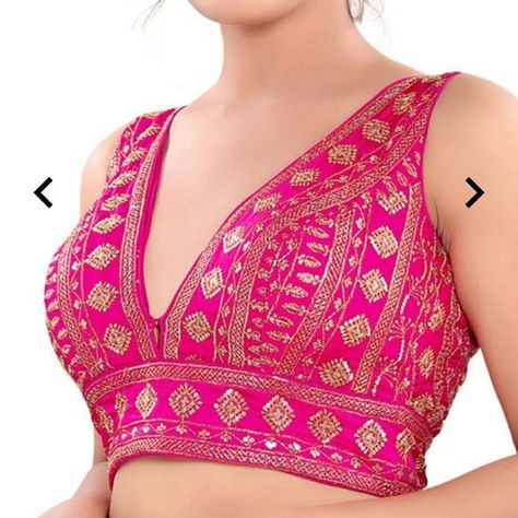 Pink Blouses, Blouses Pattern, Evil Quotes, Saree Jacket Designs, Choli Blouse Design, Sleeveless Blouse Designs, Dress Sew, Saree Jackets, Blouse Designs High Neck