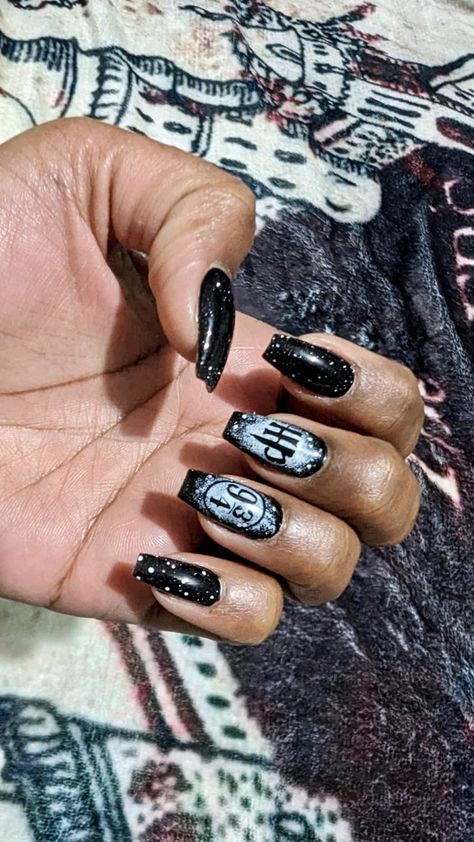 Harry Potter Black Nails, Marauders Nail Art, Harry Potter Nail Designs, Hogwarts Nails, Harry Potter Nails Designs, Harry Potter Nail Art, Harry Potter Nails, Fingernails Painted, Gelish Nails