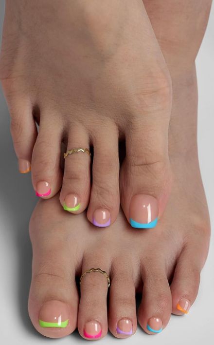 Rainbow Toe Nails, Art Gallery Wallpaper, Manicure Y Pedicure, Mani Pedi, Toe Designs, Feet Nails, Toe Nails, Nail Inspo, Acrylic Nails