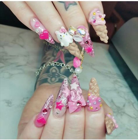 Ice Cream Nails, Cream Nails, Nails Inspo, Nail Decorations, Beauty Nails, Nail Design, Cute Nails, Nail Inspo, Nail Designs