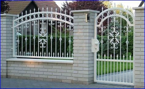 Drive Gates, Gate Images, Tor Design, Steel Gates, Fence Gate Design, House Fence Design, Modern Fence Design, Rustic Fence, Cheap Fence