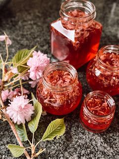 Peaches and Peonies: Cherry blossom Jam Peony Jam, November 01, How To Make Jam, Pink Petals, Cherry Blossom Tree, Blossom Trees, Peaches, Lovely Gift, New Recipes