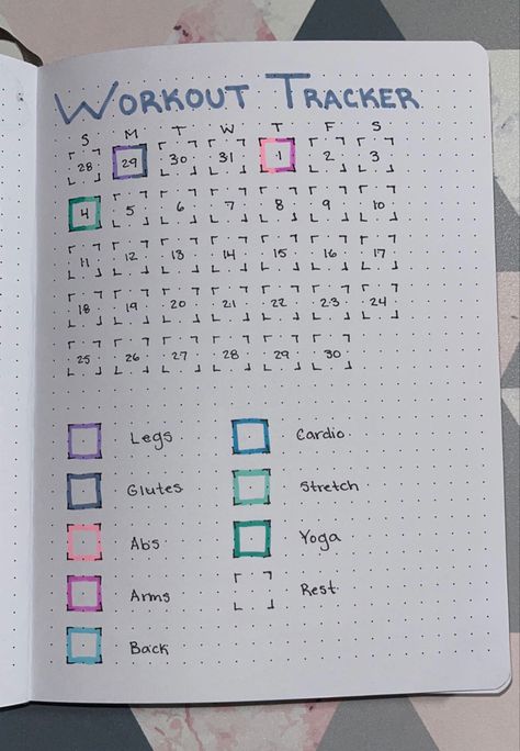 Journal Ideas Exercise Tracker, Fitness Dot Journal, Workout Schedule Journal, Gym Diary Ideas, Gym Journal Workout Log, How To Make A Workout Journal, Workout Plan Aesthetic Journal, Exercise Journal Workout Log, Workout Plan Journal Ideas