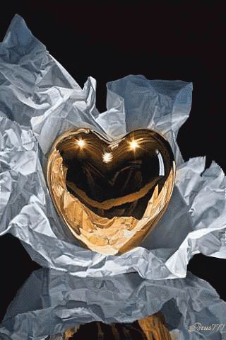 Heart Gold GIF Heart Gif, A Course In Miracles, Gold Canvas, I Love Heart, Golden Heart, Beating Heart, Hyperrealism, Beautiful Heart, Heart Art