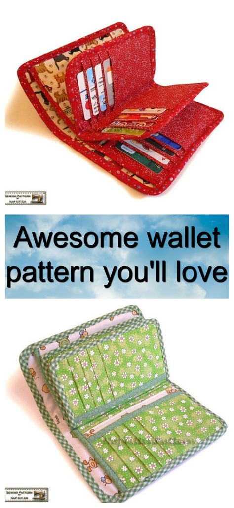 Womens Wallet Sewing Pattern, Making Wallets, Diy Wallet Pattern, Wallet Pattern Free, Felt Wallet, Wallet Sewing Pattern, Sew Wallet, Fun Wallets, Fabric Wallet