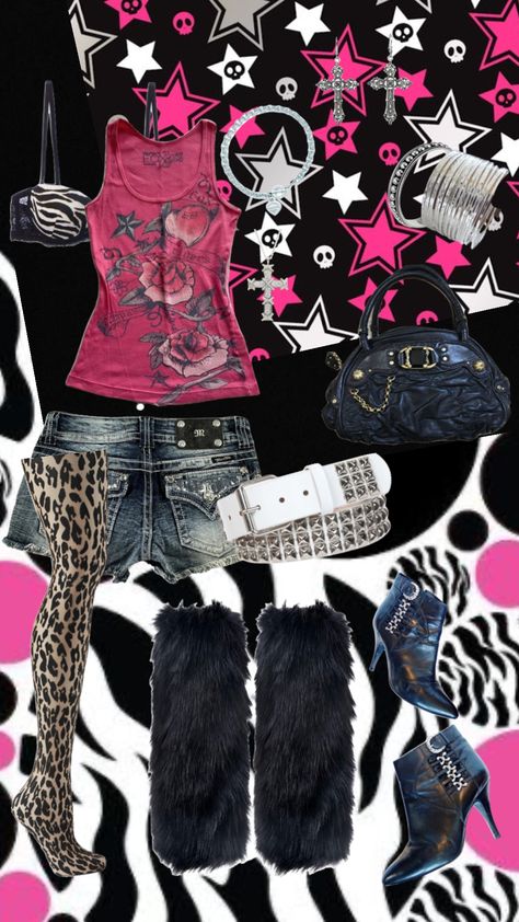 Plus Size Mc Bling, Mcbling Aestethic Outfits, Mcbling Fashion 2000s, Mcbling Fashion Outfits, Mcbling Y2k Outfits, Scene Y2k Outfits, Mcbling Men, Mcbling School Outfits, Mcbling Diy