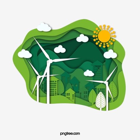 Wind Energy Illustration, Green Energy Poster, Green Energy Illustration, Wind Clipart, Green Energy Design, Environmental Illustration, Renewable Energy Design, Wind Day, Illustration Book Cover