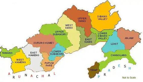 Arunachal Pradesh Map, Arunachal Pradesh, Drawn Map, Mario Characters, Map