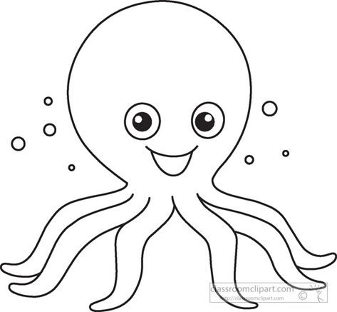 Octopus Clipart Black And White, Octopus Outline Drawing, Animal Clipart Black And White, Octopus Image, Black And White Octopus, Octopus Outline, Octopus Clipart, Octopus Coloring, Octopus Images