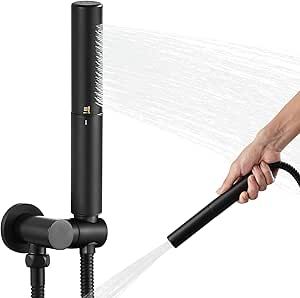 Heyalan Brass 2 in1 Function Handheld Spray Matte Black Hand Shower High Pressure 7.9 Inch Shower Head High Flow Handheld Sprinklert Shower Wand with Shower Hose and Hand Shower Holder Shower Wand, Shower Holder, Shower Hose, Ceiling Fan In Kitchen, Bath Fixtures, Black Hand, Shower Head, Bathroom Fixtures, High Pressure