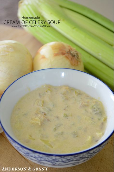 You'll never buy canned soup again after trying this recipe for all natural, Homemade Cream of Celery Soup. Use it in casseroles or it is straight from the bowl. #souprecipe #celery #homemadesoup Homemade Cream Of Celery Soup, Celery Recipes, Healthy Nutrition Plan, Cream Of Celery, Canned Soup, How To Make Cream, Cream Of Celery Soup, Celery Soup, Accountability Partner