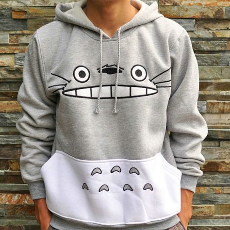 my neighbor totoro hoodie Totoro Cosplay, Totoro Sweatshirt, Anime Totoro, Totoro Hoodie, Totoro Ghibli, Patchwork Sweatshirt, Cartoon Sweatshirts, Embroidered Hoodie, Women Hoodies Sweatshirts