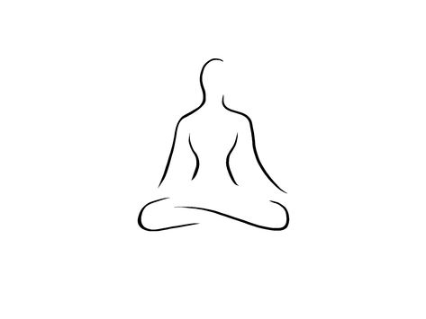 Person Meditating Tattoo, Yoga Minimalist Art, Meditate Silhouette, Yoga Bookmarks, Meditate Tattoo, Meditation Tattoos For Women, Yoga Pose Tattoo, Yoga Line Art, Meditation Drawing