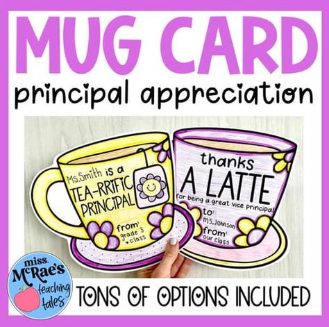 Principal Appreciation Day, Principal Appreciation, Vice Principal, Secretary's Day, Bus Driver Appreciation, Nurse Appreciation Week, Vice Principals, Appreciation Printable, Thanks A Latte