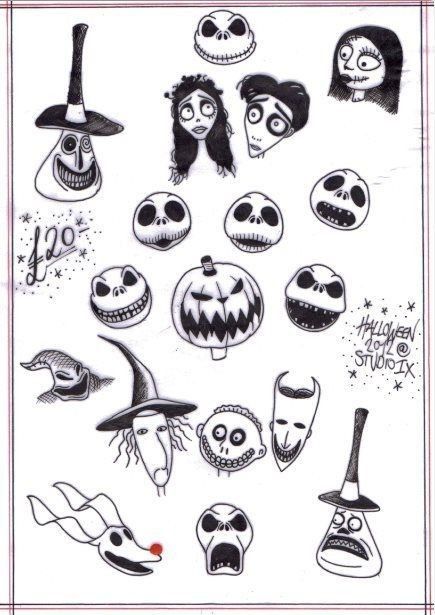 Tim Burton Tattoo, Nightmare Before Christmas Tattoo, Christmas Tattoo, Tim Burton Art, Doodle Tattoo, Spooky Tattoos, Desenho Tattoo, Halloween Tattoos, Tattoo Flash Art