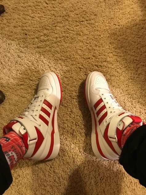 [pickup] any love for the adidas forum mids? Adidas Forum Mid Red, Adidas Forum High Red, Forum Adidas, Adidas Forum Mid, Adidas Forum, Shoe Inspo, Lemon Pepper, Red Adidas, Nike Sneakers