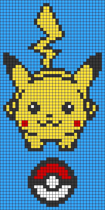 Small Pokemon Cross Stitch Patterns, Pikachu Alpha Pattern, Pikachu Pixel, Pokemon Beads Pattern, Pixel Art Pikachu, Pokemon Alpha Pattern, Pikachu Cross Stitch Pattern, Pikachu Cross Stitch, Marvel Cross Stitch