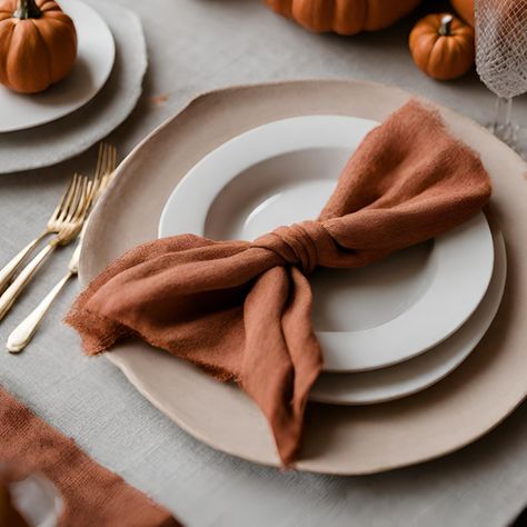 Rustic Chic Terracotta Spice Textured Cotton Table Napkins- Set of 6 Fall Dessert Table Wedding, Wedding Shopping List, Fall Wedding Desserts, Wood Cake Stand Wedding, Fall Tables, Wedding Beverage Napkins, Bow Napkin, Wood Wedding Cakes, Memory Table Wedding