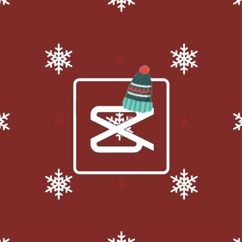 Capcut Christmas Icon, Christmas App Ideas, Christmas App Covers, Christmas Icons Aesthetic, Christmas Icons For Apps, Icon Wallpaper Iphone, Christmas Photos App Icon, Pink Christmas Iphone Wallpaper, Christmas Backrounds