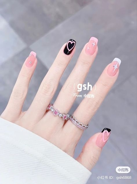 #NailArt #NailDesigns #NailInspiration #NailGoals #NailTrends #NailObsessed #NailAddict #NailPolish #NailCare #NailGoals Dreamy Jewelry, Makeup Chinese, Aesthetic Asian, Multicolored Nails, Nail Art Diy Easy, Chinese Makeup, Korean Nail Art, Douyin Makeup, Hello Nails