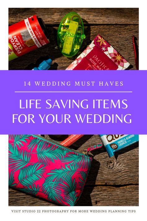 Everyone wants to be sure to have everything you could need on your wedding day. But sometimes, the little things can slip your mind. Don’t let a minor item put a pause on your day. Check out these fourteen wedding must haves to be sure you don’t miss the little things on your wedding day, and get ready to start the adventure of a lifetime stress-free! Things A Bride Needs On Her Wedding Day, Bridesmaid Must Haves Wedding Day, Must Have At Wedding, Wedding Day Must Haves The Bride, Wedding Day Must Haves List, Cool Things To Have At Your Wedding, Wedding Must Haves, Wedding Necessities, Planning Life