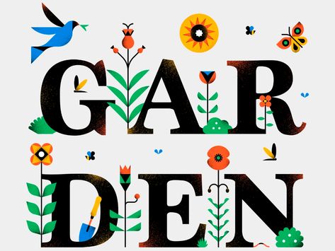 Garden by Chris van Rooyen on Dribbble Spring Scenes, Mental Health Awareness Week, Spring Scene, Garden Illustration, Nature Drawing, Scene Design, Nature Garden, Community Gardening, Festival Design