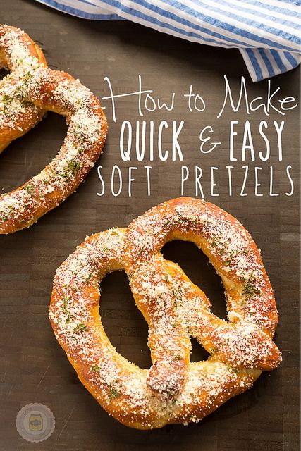 Garlic Parmesan Soft Pretzels Easy Pretzels, Parmesan Pretzels, Most Pinned Recipes, Pretzel Recipe, Soft Pretzel Recipe, Homemade Pretzels, Soft Pretzel, Pretzels Recipe, Bar Food