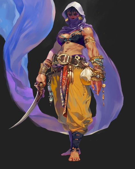 ArtStation - SHADOW OVER MYSTARA Desert Character Design, Shadow Monk, Pathfinder Rpg Characters, Sand People, Rogue Character, Spirit Design, Game Illustration, Demon Art, Black Anime Characters