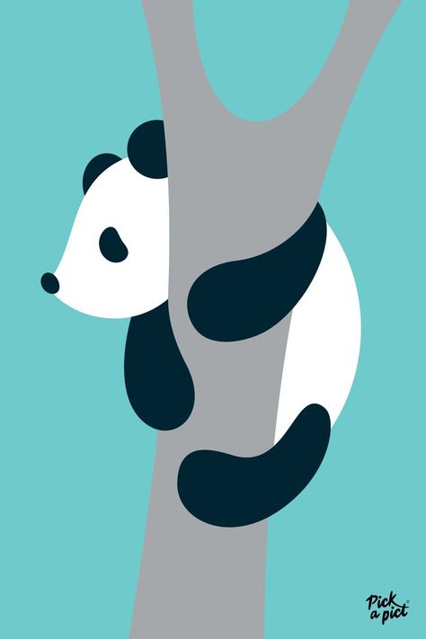 Abstract panda illustration created from shapes filled with complementary colours. Colours: blue, grey, black & white. Parrot Art, Panda Poster, Panda Painting, Poster Color Painting, Modern Art Canvas Painting, Graphic Shapes, Geometric Shapes Art, Wheel Art, Drawing Journal