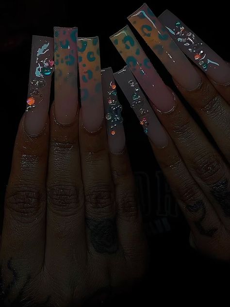 Square Acrylic Nails Bling, Nails For 10, Acrylic Nails Bling, Nails Long Square, Pink Tip Nails, Long Square Nails, Tapered Square Nails, Hard Nails, Drip Nails