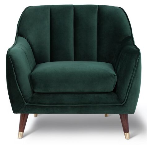 Library Lounge, Havenly Living Room, Teal Chair, Corporate Office Design, Brown Legs, Printed Chair, Velvet Accent Chair, Umbrella Stands, Mid Century Armchair