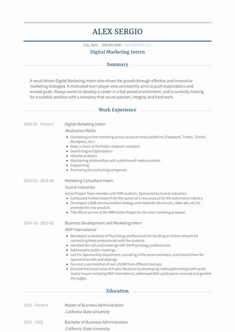 Digital Marketing Resume Sample Lovely Digital Marketing Intern Resume Samples & Templates Digital Marketing Resume, Retail Resume Examples, Intern Resume, Digital Marketing Logo, Digital Marketing Career, Digital Marketing Ideas, Unique Resume Template, Unique Resume, Marketing Career