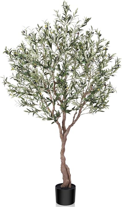 Amazon.com: LOMANTO Olive Trees Artificial Indoor, 7Ft Artificial Olive Plants, Tall Faux Olive Tree, Fake Topiary Silk Tree in Pot with Olive Branch & Fruit, Home Office Modern Decor Gift for Housewarming 1Pack : Home & Kitchen Indoor Topiary, Olive Plant, Tree In Pot, Home Office Modern, Faux Olive Tree, Plant Indoor, Silk Tree, Artificial Trees, Potted Trees