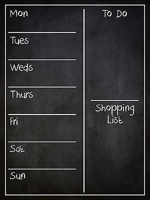 Family Organiser Wall Board Weekly Planner Easywipe Family Week Planner Wall, Chalkboard Weekly Planner, Diy Weekly Planner Board, Wall Planner Ideas, Chalkboard Schedule, Chalkboard Planner, Kitchen Blackboard, Weekly Wall Planner, Family Organization Wall