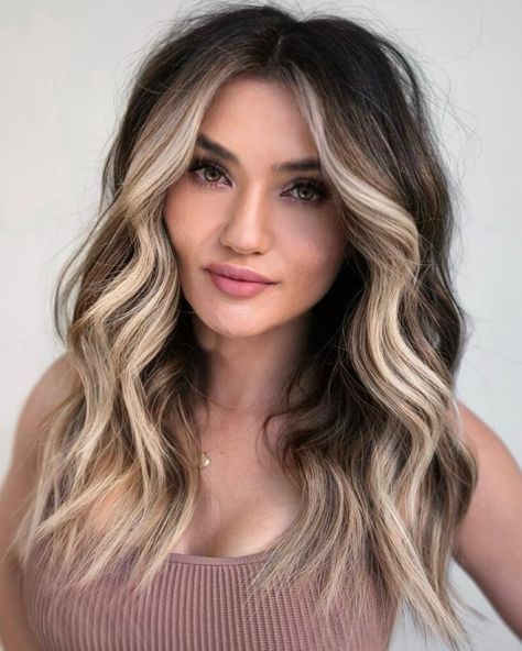 Southern Hair Color, Money Piece Balayage Brunette, Blonde Front Highlights, Long Auburn Hair, Color Streaks, Money Piece, Brunette Balayage, Kadeřnické Trendy, Face Shape Hairstyles