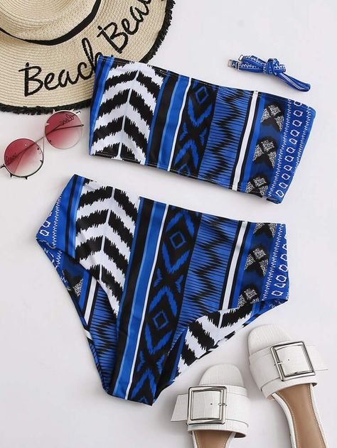 Western Bathing Suits, White Bandeau Top, Cute Western Outfits, Black And White Swimsuit, Cowgirl Accessories, Southern Outfits, Western Wear Outfits, Cute Country Outfits